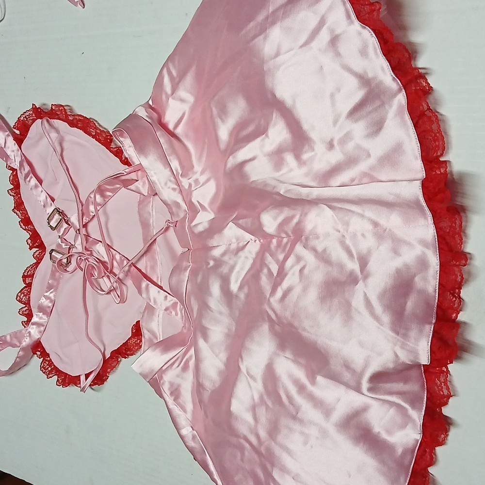 Dolls Kill Trickz N' Treatz Sexy Nurse Satin Mini Dress Costume COMPLETE Size XL - Picture 10 of 12